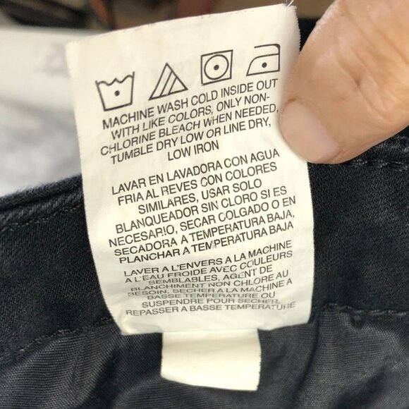 Lee Womens Jeans Size 16 Short Straight Leg Classic Black Denim Casual Stretch - Picture 10 of 14